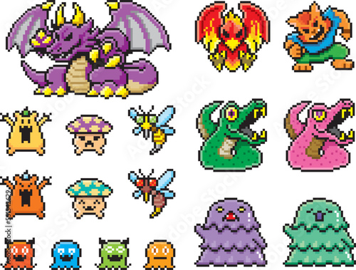 RPG風ドット絵　モンスターセット