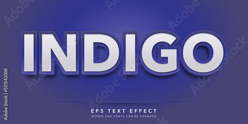 indigo editable text effect photo