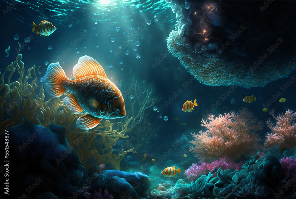 coral reef in the sea coral reef in the sea