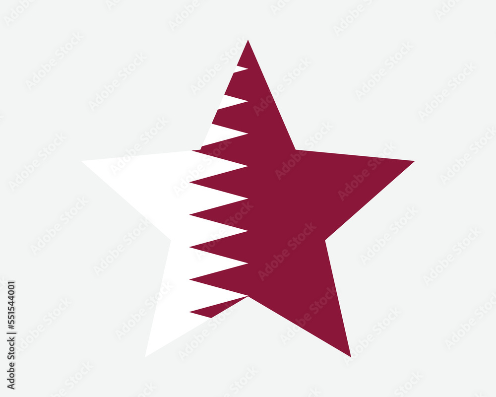 Qatar Star Flag. Qatari Star Shape Flag. State of Qatar Country National Banner Icon Symbol Vector Flat Artwork Graphic Illustration Qatar Star Flag. Qatari Star Shape Flag. State of Qatar Country National Banner Icon Symbol Vector Flat Artwork Graphic Illustration
