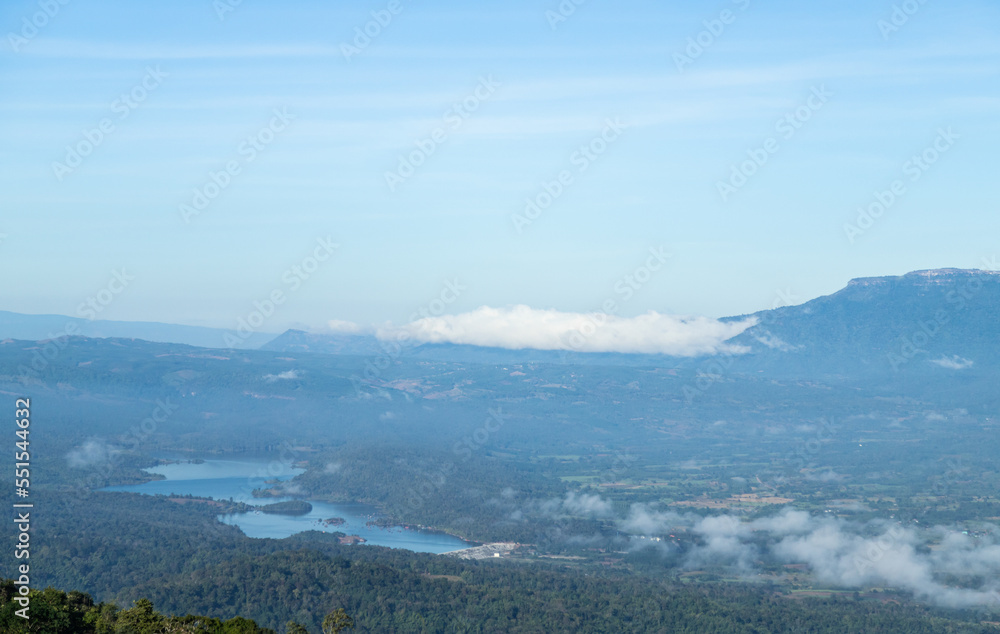 Nature scenary view of Phupapor view of Loei Thailand in morning time of winter season. local Thailand destination place for tourism. Nature scenary view of Phupapor view of Loei Thailand in morning time of winter season. local Thailand destination place for tourism.