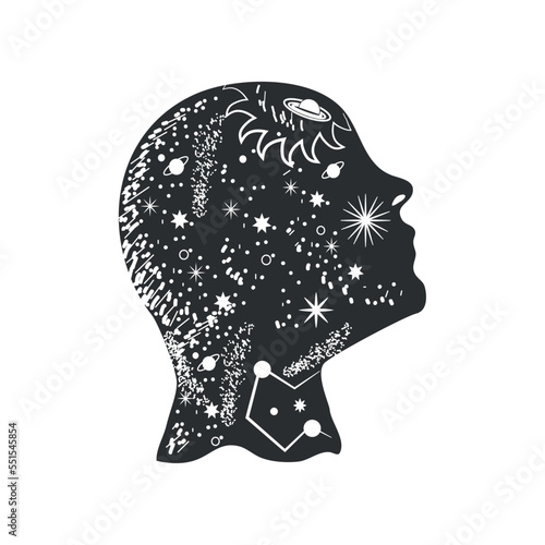 human face surreal astrology