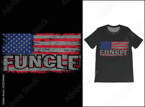 Personalised USA Flag Funcle T-Shirt Vector Design, Funcle Definition Shirt, Fun Uncle T-Shirt, Cool Uncle Shirt, Favorite Uncle Best Uncle Ever.
