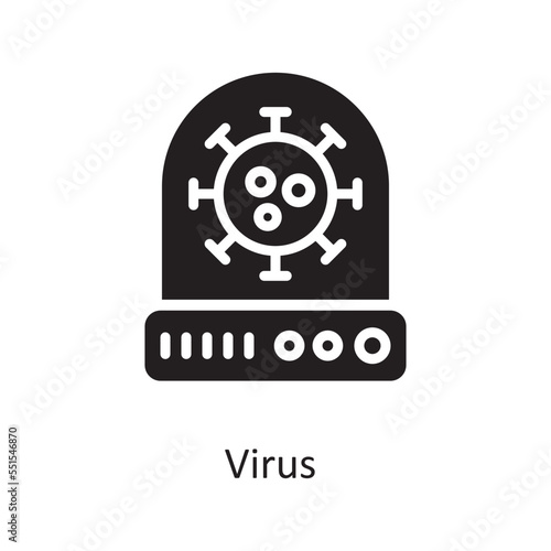 Virus  Vector Solid Icon Design illustration. Medical Symbol on White background EPS 10 File