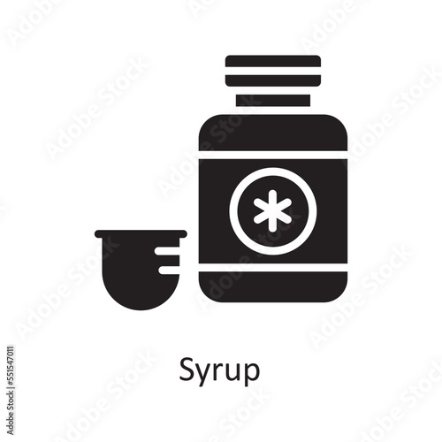 Syrup  Vector Solid Icon Design illustration. Medical Symbol on White background EPS 10 File