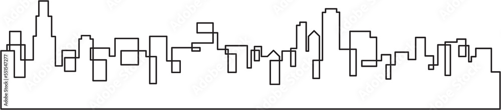 modern cityscape skyline outline drawing. modern cityscape skyline outline drawing.