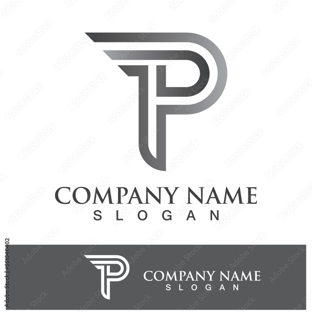 Letter P icon logo design illustration Letter P icon logo design illustration