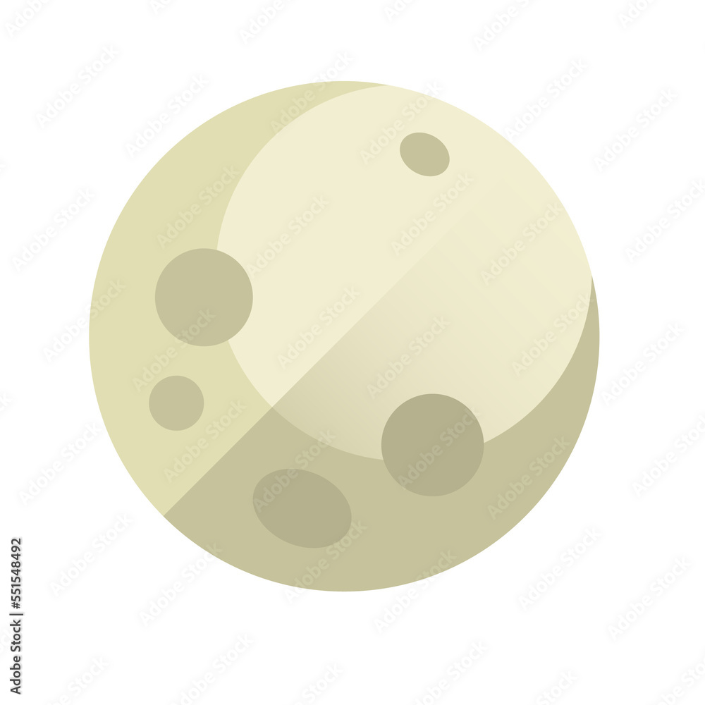 Moon flat design style icon Moon flat design style icon