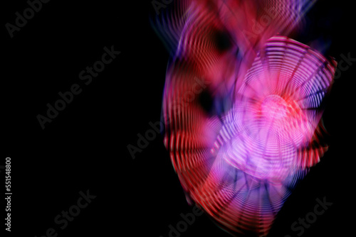light painting abstract background with glowing lines
