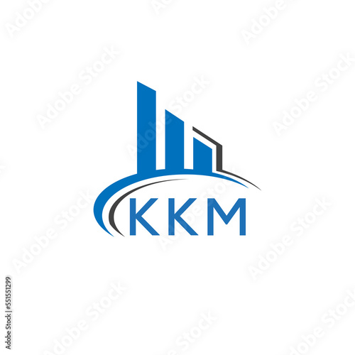 KKM letter logo. KKM blue image. KKM Monogram logo design for entrepreneur and business. KKM best icon.	
