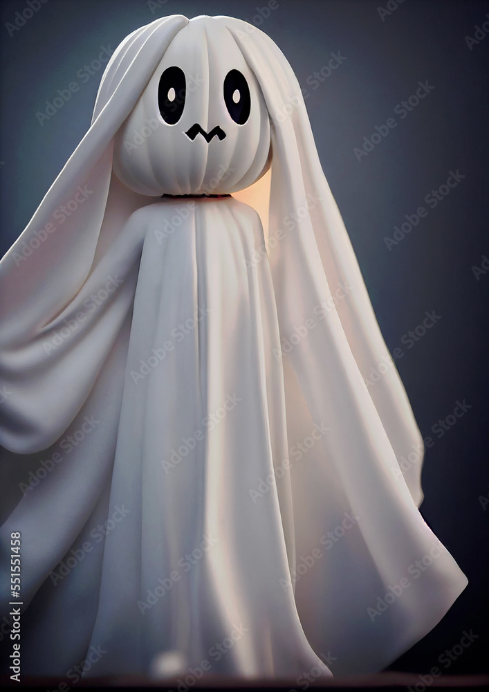 Halloween pumpkin head white ghost costume Halloween pumpkin head white ghost costume
