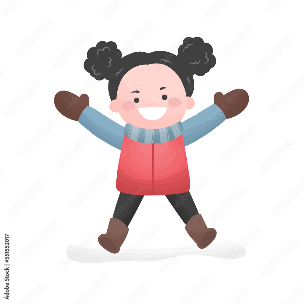 Fototapeta premium girl wearing sweater in winter