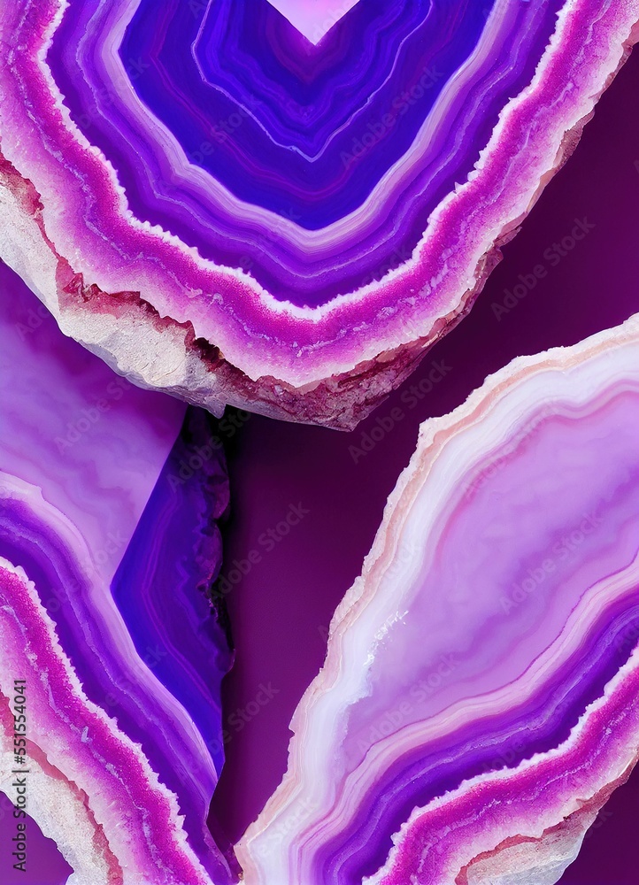 Obraz premium Agate crystal geode slice, beautiful patterns