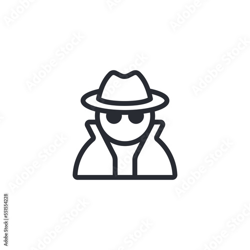 View icon. Sneak peek. Spying, spy, watch. Anonymity. Search icon. Finding solution. Safe search. Human eye. Logo template. Spy sign. Observe. Agent sign. Avatar icon. Profile sign. Data search.