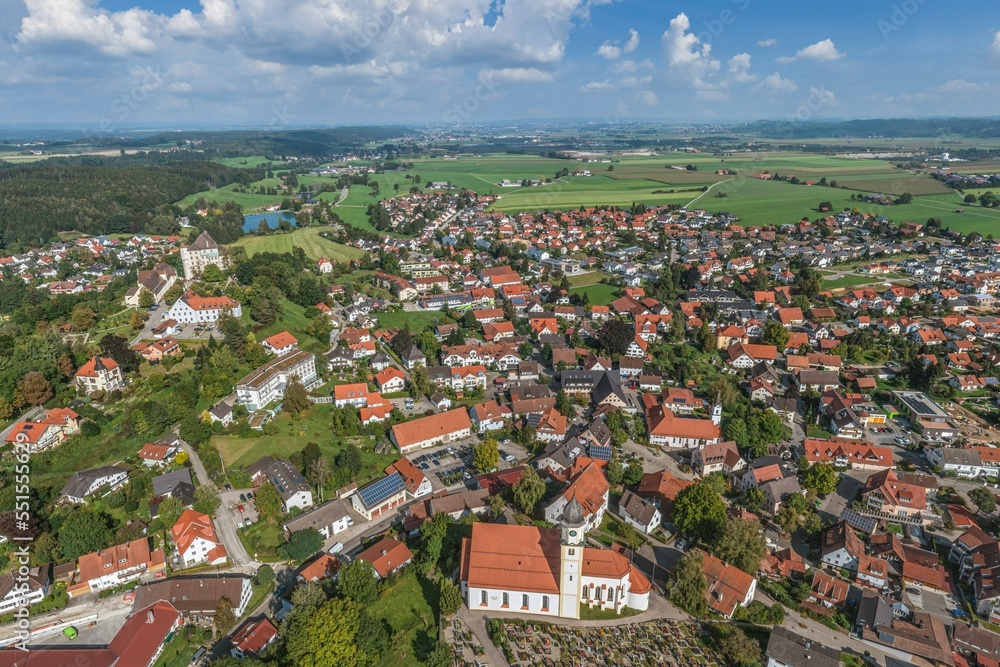 Ausblick auf Bad Grönenbach - staatlich anerkannter Kurort im Unterallgäu