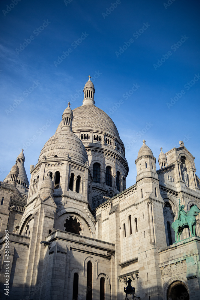 The Sacré-Coeur de Montmartre basilica in Paris, France (monument)