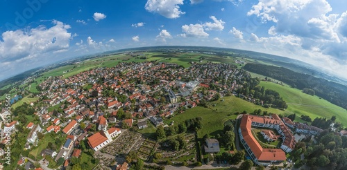 Ausblick auf Bad Grönenbach - staatlich anerkannter Kurort im Unterallgäu photo