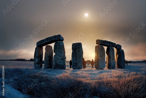 Winter Solstice at Stonehenge in Wiltshire
