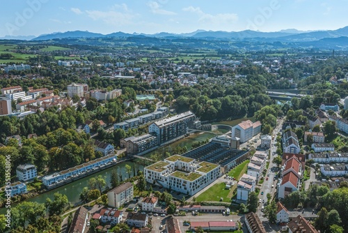 Kempten im Allgäu - Blick von der Burghalde gen Südosten zur Iller