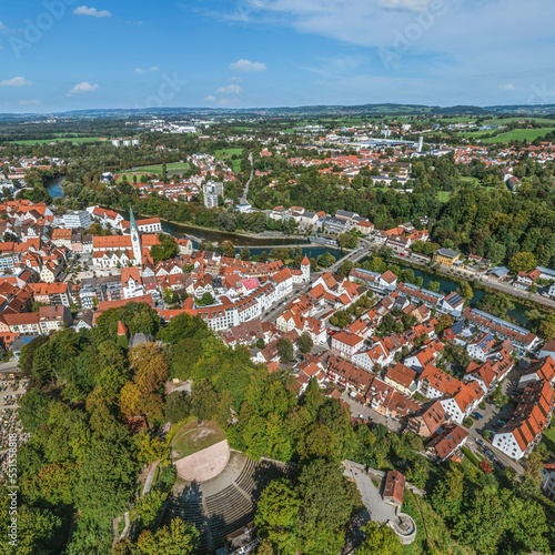 Kempten im Allgäu - Burghalde mit Freilichtbühne und Sankt Mang