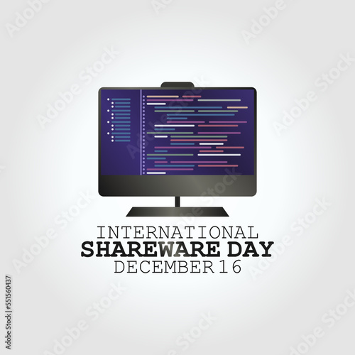 vector graphic of international shareware day good for international shareware day celebration. flat design. flyer design.flat illustration.