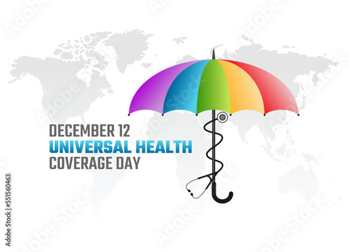 vector graphic of universal health coverage day good for universal health coverage day celebration. flat design. flyer design.flat illustration.