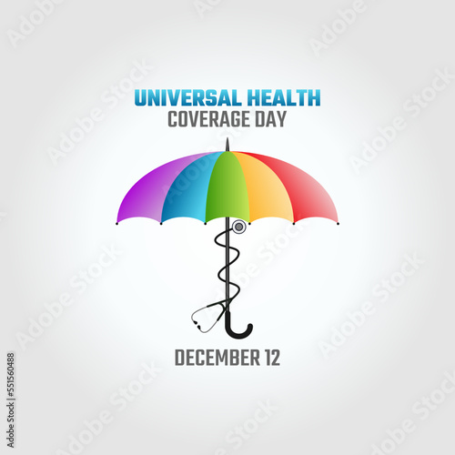 vector graphic of universal health coverage day good for universal health coverage day celebration. flat design. flyer design.flat illustration.