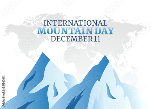vector graphic of international mountain day good for international mountain day celebration. flat design. flyer design.flat illustration.