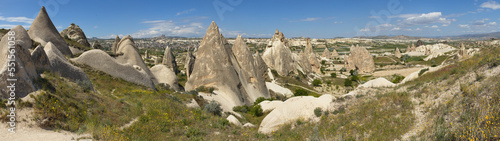 Rock formation at the hiking track between Göreme and Cavusin in Cappadocia,Nevsehir Province,Turkey 