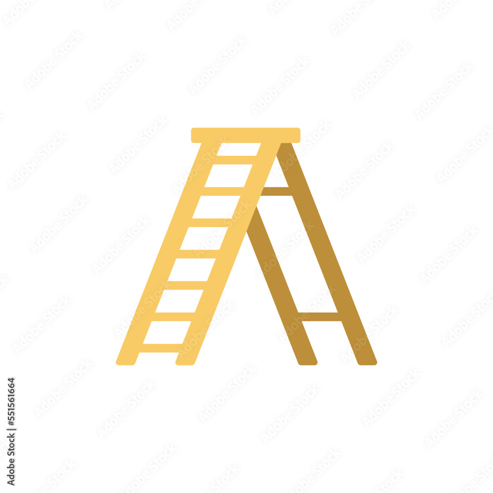 Ladder icon in color, isolated on white background Ladder icon in color, isolated on white background
