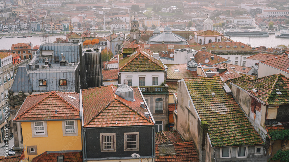 City Porto view. The old building of city Porto, Portugal