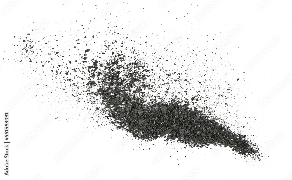 Pile black coal isolated on white background, top view
Pile black coal isolated on white background, top view