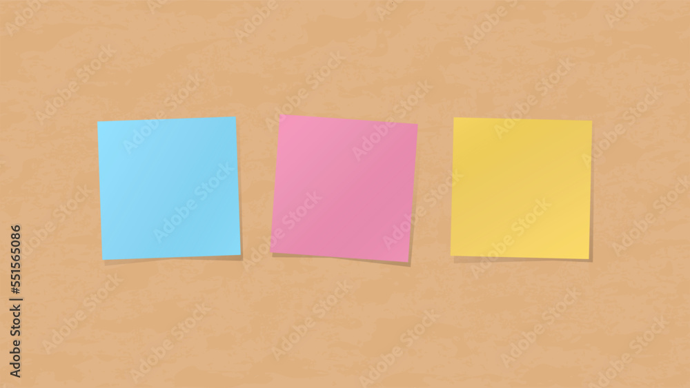 Wall Bulletin Board with Memo Sticky Notes Different Colors Icon Vector Set Wall Bulletin Board with Memo Sticky Notes Different Colors Icon Vector Set