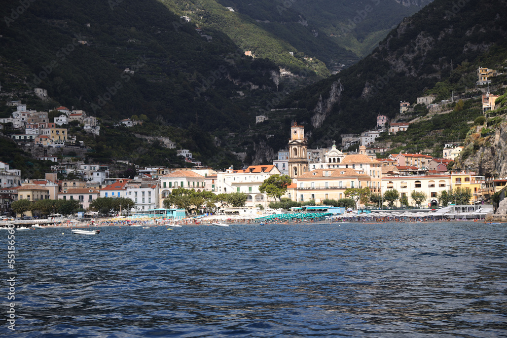 The town of Minori on the Amalfi Coast, Italy