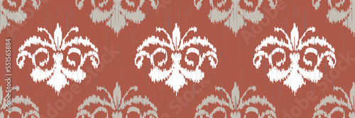 Ikat Damask Scandinavian embroidery, ikat seamless tribal backgrounds, Motif Vector Digital textile Asian Design ancient art for Prints Fabric saree Mughal Swaths texture Kurti Kurtis Kurtas