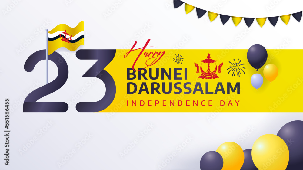 23 february brunei darussalam independence day celebration background