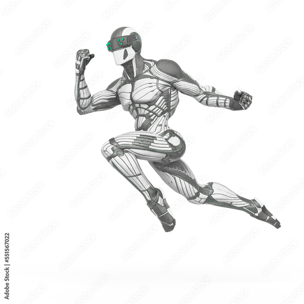 super hero is doing a mega punch in an exosuit super hero is doing a mega punch in an exosuit