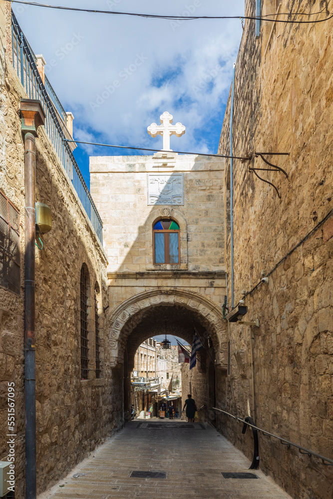 Small old streets in Jerusalem