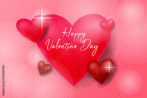 valentine day background with hearts