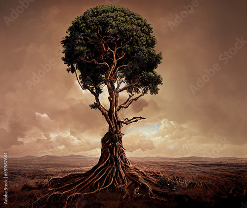 Billede på lærred Tree of life, center of universe