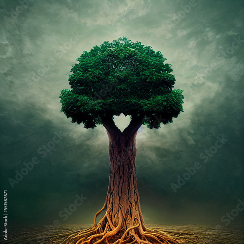 Tree of life, center of universe Fototapet