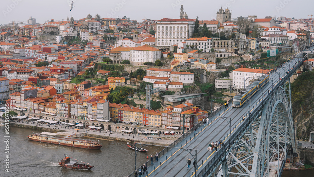 City Porto view. The old building of city Porto, Portugal