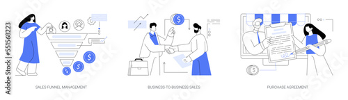 Business deal abstract concept vector illustrations.