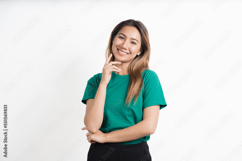 Young asian woman, professional entrepreneur standing in office clothing, smiling and looking confident, white background Young asian woman, professional entrepreneur standing in office clothing, smiling and looking confident, white background