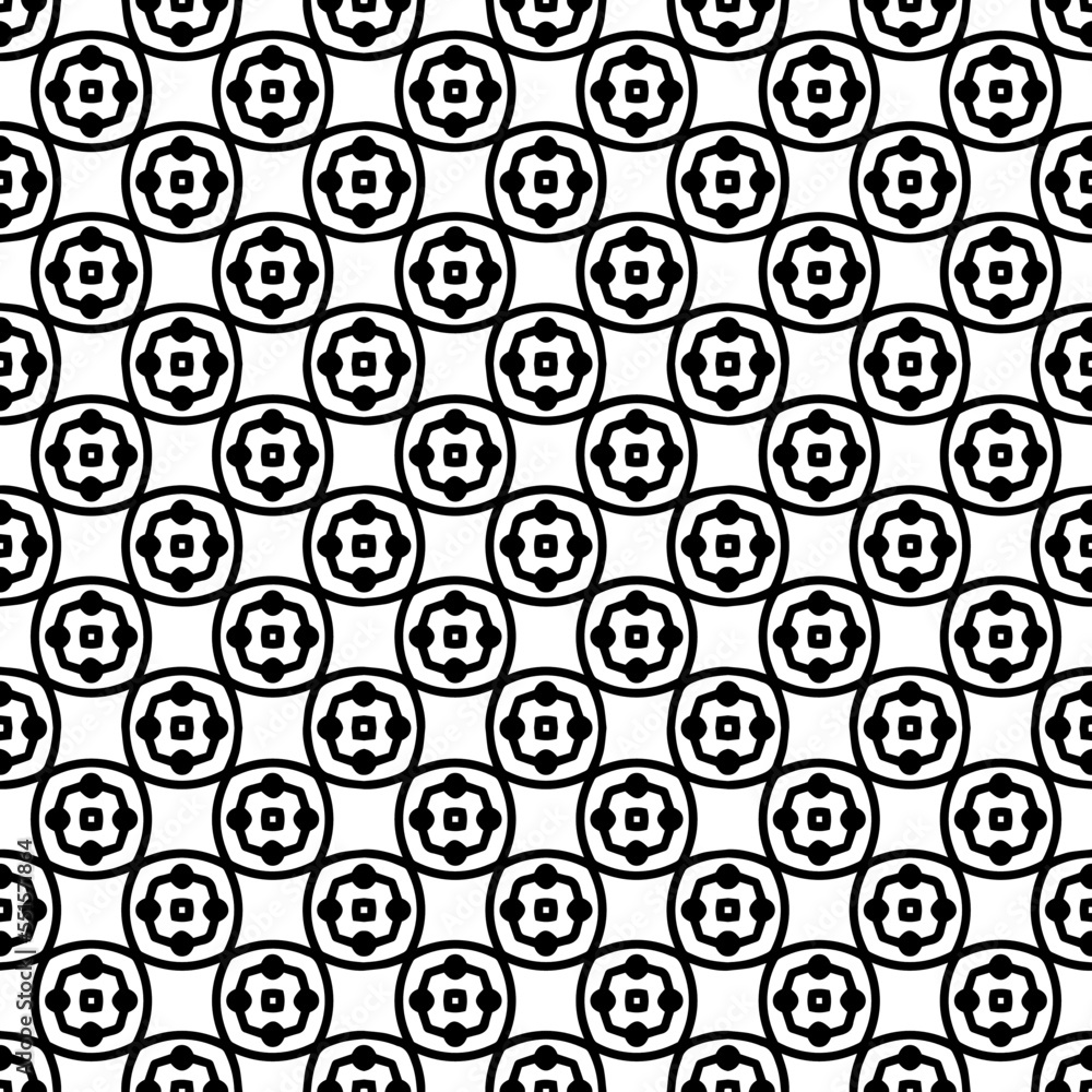 Black and white seamless abstract pattern. Background and backdrop. Grayscale ornamental design. Mosaic ornaments. Vector graphic illustration. EPS10. Black and white seamless abstract pattern. Background and backdrop. Grayscale ornamental design. Mosaic ornaments. Vector graphic illustration. EPS10.