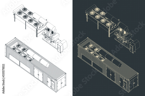 Container type generator structure blueprints