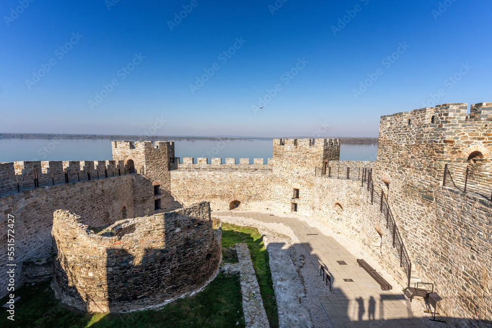 Monument of ancient architecture on the Danube, Ram Fortress, travel to Serbia