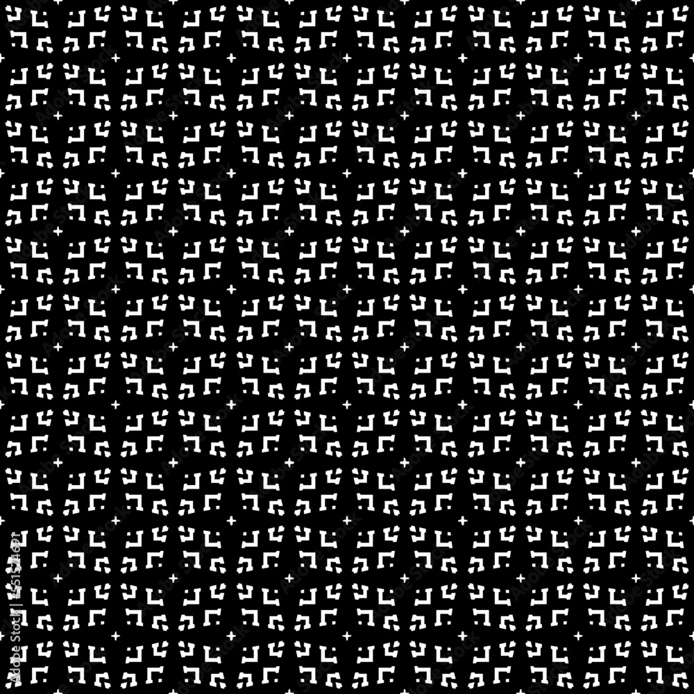 Black and white seamless abstract pattern. Background and backdrop. Grayscale ornamental design. Mosaic ornaments. Vector graphic illustration. EPS10. Black and white seamless abstract pattern. Background and backdrop. Grayscale ornamental design. Mosaic ornaments. Vector graphic illustration. EPS10.