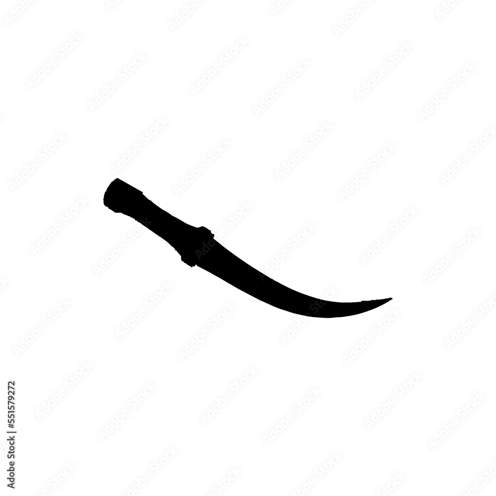 Dagger icon. Simple style knife company big sale poster background symbol. Dagger brand logo design element. Dagger t-shirt printing. vector for sticker.