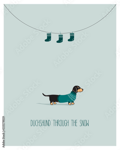 Photography Christmas posters with dogs vector set